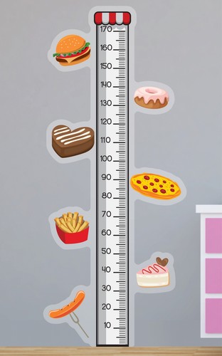 Messlatte wandaufkleber - messlatte,